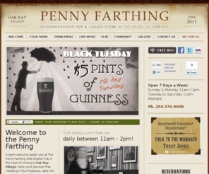 pennyfarthingpub.com: Penny Farthing Old English Pub - Oak Bay Village Neighbourhood Pub - Victoria BC
Old English pub in the heart of Oak Bay Village neighbourhood. Quality English inspired menu, selection of beer, wine and spirits, outdoor patio.