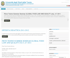 unitusdistu.net: DISTU
dipartimento di istituzioni linguistico-letterarie, comunicazionali e storico-giuridiche dell'Europa (DISTU)