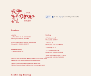 ayamdjogja.com: Ayam Djogja Restaurants
Serving traditional Indonesian fried chicken since 1964. Branches in Bandung and Jakarta. Delivery and catering service available.