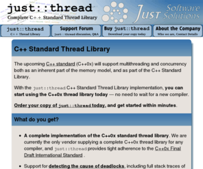 stdthread.com: just::thread Complete C   Standard Thread Library by Just Software Solutions Ltd
A complete implementation of the C  0x thread library for
    Microsoft Visual Studio 2005, 2008 and 2010 and g   4.3, 4.4 and 4.5