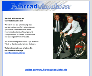 radsimulator.com: www.radsimulator.com - Der Radsimulator - ein Promotionstool mit Wettkampfcharakter
www.rdsimulator.com - Der Radsimulator - ein Promotionstool mit Wettkampfcharakter