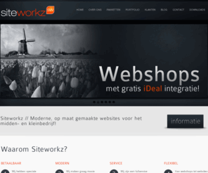 siteworkz.nl: Siteworkz | Moderne websites voor het MKB - Webdesign - Webshop - Zoekmachine Optimalisatie - Hosting - Eindhoven
Siteworkz is gespecialiseerd in moderne op maat ontwikkelde websites voor het MKB. Wij onderscheiden ons in de prijs en kwaliteit van onze websites.