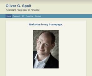 oliverspalt.com: Oliver G. Spalt - Welcome to my homepage.
 