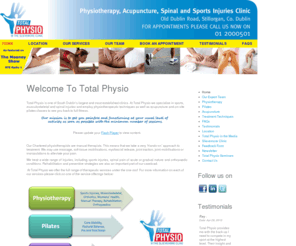 totalphysio.ie: Welcome To Total Physio
The Leading Physiotherapy and sports injury Clinic in South Dublin