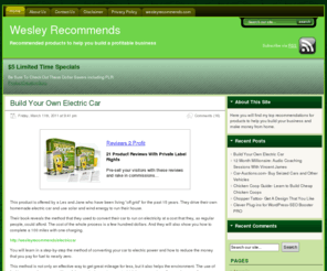 wesleyrecommends.com: Wesley recommends
My recommended products and services to help you build your online business