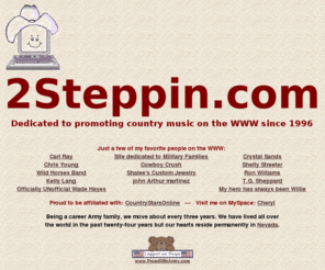 2steppin.com: 2Steppin.com - Where country music and the Army feel right at home.
country music, songwriting, singing, chris young, cowboy crush, military, us army, shelly streeter, carl ray, wade hayes, crystal sands, wade hayes, wood newton