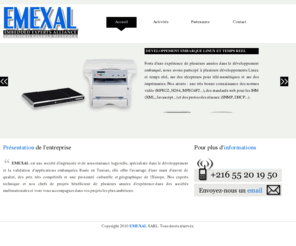emexal.com: EMEXAL | Société d'ingénierie et de sous-traitance logicielle
EMEXAL, société d'ingénierie et de sous-traitance logicielle basée en Tunisie.