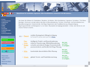 pro-plan.de: pro-Plan - Projekt-/Bauzeitenplan, SiGe Software - Home
Wissenswertes zum Thema pro-Plan, Bausoftware, Bauzeit, Bauplanung, Zeit-Wege-Planung, Weg-Zeit-Planung, Projektmanagement, Bauzeitenplan, SiGe, Unterlage, Gesundheitsschutz, Koordination, Gantt Diagr