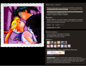 serenitatis.com: Serenitatis v.8 — Celebrating 13 Years Online, 1997-2010
The largest and oldest Tsukino Usagi & Chiba Mamoru romance gallery on the internet, meeting your Bishoujo Senshi Sailor Moon anime, manga, live-action and musical/myu image needs since 1997.