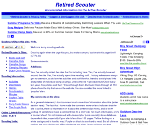 gilwellreunion.info: Retired Scouter - Accumulated Information for the Active Scouter
Scouting information for the active scouter..  All links visited and commented on.