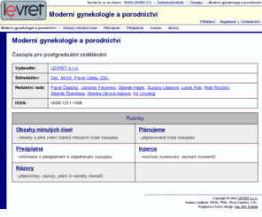 modgyn.cz: Moderní gynekologie a porodnictví
