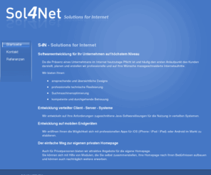 sol4net.de: Sol4Net - Solutions For Internet
Sol4Net - Solutions For Internet, Wir bauen Ihre Website nach Ihren Wünschen