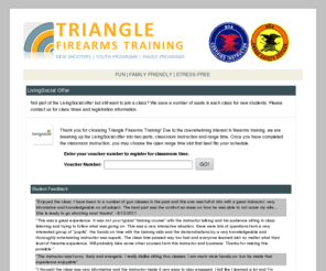 tft-rdu.com: Triangle Firearms Training - For New Shooters Young and Old - Located in the heart of Raleigh, Durham and Chapel Hill
Traingle Firearms Training specializes in providing NRA Basic Firearms Courses to new shooters, individual/group youth programs, and families. These courses teach firearm safety principals and help develop the knowledge, skills, and attitude to successfully pursue the many options in shooting sports.