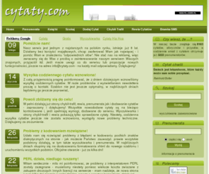 cytaty.com: cytaty.com - od 2002 roku - wydajna wyszukiwarka, wielu autorów, prenumerata GRATIS
Serwis cytaty.com od 2002 roku bezpłatnie i na wysokim poziomie udostępnia swoją wciąż powiększającą się bazę danych 