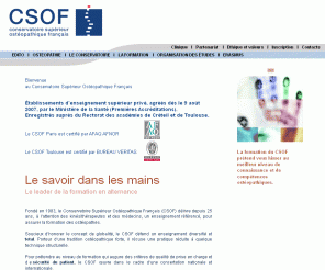 osteo.fr: CSO - Accueil
Le CSO, l’ostéopathie certifié !