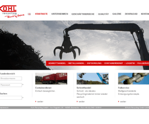 poweredbyvisions.com: Startseite | Kohl Recycling GmbH
Kohl Recycling GmbH - Schrott- und Metallgroßhandel, Abfallhandel, Logistik, Entsorgung, Fullservice