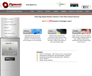 figment.ca: Figment Cablesystems
Your source for High-Speed Internet and datacomm solutions including Networking and Network Cables, Bulk Cabling and Structured Wiring Products, Home Theater, Cables and other connectivity products