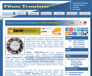 pemindo.com: FIFANA TRANSLATOR | Penerjemah Tersumpah dan Legalisasi
Penerjemah | Penterjemah | Tersumpah | Bahasa Inggris | Bahasa Belanda | Bahasa Arab | Bahasa Jepang |  Bahasa Mandarin | 021 29062077, 28762119, 93768688, 085711912628