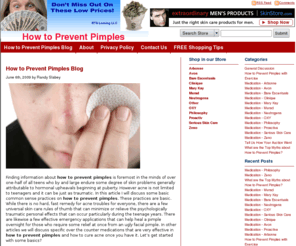 myacneerased.com: How to Prevent Pimples
Welcome to How to Prevent Pimples Blog and online store. Many helpful articles and bargain prices on the best acne medications.