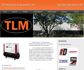 tlmmachinerie.com: TLM Machinery & Equpment LTD
Compresseur, Compressor, Sécheur, Assécheur dAir, Air Dryer, Microfiltres, Microfilters, Séparateurs, Separators, Gardner Denver, Zander, MF Rotair, Air Comprimé, Compressed Air, Rampicar, Marteaux Hydrauliques, Hydraulic Hammers, Soufflantes, Blowers, Compresseurs Portatifs, Portable Compressors, Pompes, Pumps, Pneumatiques, Pneumatics,