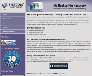 msbackupfilerecovery.net: MS Backup File Recovery in Excellent Way
MS Backup File Recovery tool effortlessly recover MS backup and repair MS backup data. SysTools BKF Repair Tool restores MS backup data competently.