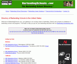 bartendingschools.com: BartendingSchools.com - Directory of U.S. Bartending Schools & Bartending Programs
Bartending Schools... BartendingSchools.com - The Bartending School and College Directory.