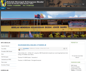 smkskudai.com: Home
Sekolah Menengah Kebangsaan Skudai, Taman Sri Skudai, 81300 Skudai, Johor Bahru