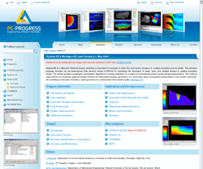 hydrus2d.com: PC-PROGRESS - Hydrus-2D
Software package for simulations of 2D movement of water, heat, and multiple solutes in variably saturated media. Downloads, Support, Services.