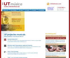 utmusica.com: Centre d'Estudis Musicals :UT a Barcelona
:UT és un projecte educatiu musical caracteritzat pel seu dinamisme i independència, defugint inèrcies preestablretes i defensant el propi fer música com el lloc idoni on aprendre música