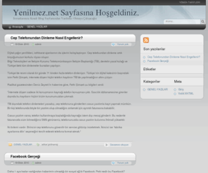yenilmez.net: Yenilmez.net Sayfasına Hoşgeldiniz. - Sorunlarınıza Kendi Blog Sayfamızdan Yardımcı Olmaya Çalışacağız
