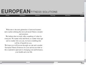 europeanfitnesssolutions.com: Personal Training
Personal Training Website