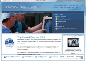 memphisprostatectomy.com: The Conrad|Pearson Clinic Urology Center of the South
The Conrad|Pearson Clinic is the Mid-South leader in urological diagnostics and treatment.