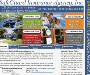 safeguard-insurance.com: Insurance Agents & Brokers - Feasterville, PA - SafeGuard Insurance Agency, Inc

SafeGuard Insurance Agency, Inc. is a full service property and casualty Independent Insurance Agency located in Feasterville , PA , representing many different providers.  That means we will work to find the best insurance values to meet your unique needs from among several providers.  