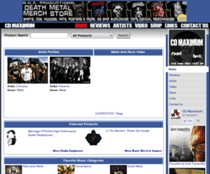 cdmaximum.com: CD Maximum
 Metal and Rock Video, Bands and Artists, Reviews, and Metal & Rock Merch; all at CD Maximum. Horns Up!