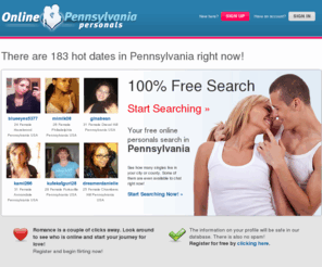 onlinepennsylvaniapersonals.com: Online Pennsylvania Personals | Pennsylvania Singles Online Chat
Where are the singles in Pennsylvania? Right here, waiting to meet you. Browse countless personals, find that special someone. Join us, discover the possibilities., Online Pennsylvania Personals