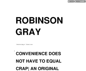 robinsongray.com: Robinson Gray
Yesterdays Tomorrow