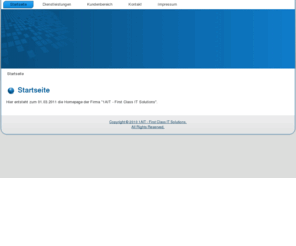 1ait.net: Startseite
Homepage der Firma 1AIT - First Class IT Solutions