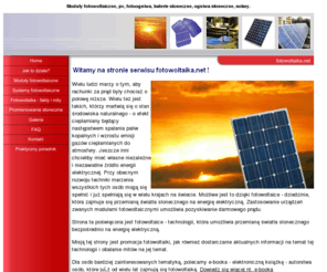 fotowoltaika.net: moduły fotowoltaiczne, solary, baterie słoneczne, fotoogniwa :: fotowoltaika.net
Prąd ze słońca - fotowoltaika. Moduły fotowoltaiczne, baterie słoneczne, solary - budowa, zasada działania, cennik