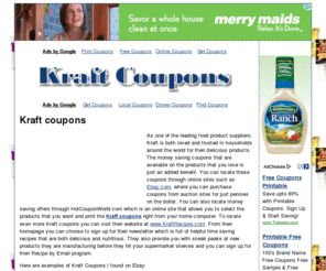 kraft-coupons.net: Kraft coupons
s
Looking for Kraft coupons?  Get your favorite Kraft products, look beautiful and save money using an Kraft  coupon. Learn how to find free printable and online Kraft coupons
 s for your favorite cosmetics and fragrence purchases.