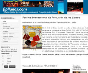 fipllanos.com: Festival Internacional de Percusión de los Llanos
Joomla! - el motor de portales dinámicos y sistema de administración de contenidos
