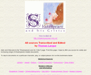 shakespearean.org.uk: Shakespeare and His Critics
