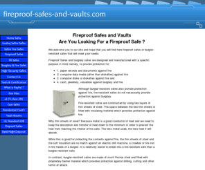 fireproof-safes-and-vaults.com: Fireproof Safes and Burglar-Resistant Safes
Fireproof Safes, Burglar-Resistant Safes  for your home or office 