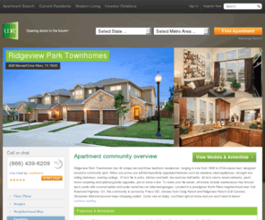 ridgeviewparktownhomes.com: Collin County - Plano, TX Apartments and Rentals - Ridgeview Park Townhomes
Online apartments for rent search apartment rentals listings to find a rental home, apartment for rent information, temporary housing, rentals for executives around the nation.