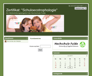 schuloecotrophologie.net: Zertifikat: "Schuloecotrophologie"
Ein Weiterbildungsangebot der Hochschule Fulda