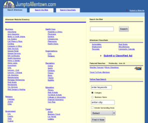 jumptoallentown.com: Allentown Business Directory - local products, services, news, and weather information Allentown, pa.
Allentown business directory featuring area businesses, schools, churches, hospitals, and organizations.