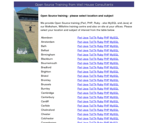 spatraining.net: Europe - training courses - Perl, PHP, Java, Ruby and MySQL
Perl, PHP, Java, MySQL and Ruby training courses throughout Great Britain, Ireland and Europe