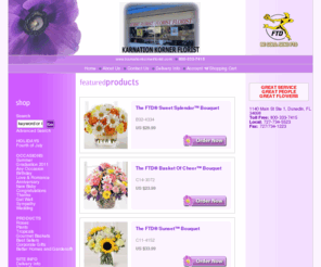 karnationkornerflorist.com: Karnation Korner Florist - Dunedin, FL, 34698 - Delivering Fresh Flowers and Gifts
Karnation Korner Florist - Dunedin, FL, 34698 Flower and gift ordering locally to Dunedin, FL, Clearwater, FL, Crystal Beach, FL, Oldsmar, FL, Ozona, FL, Palm Harbor, FL, Tarpon Springs, FL or worldwide via our international delivery. Buy flowers online for same day and next day local florist delivery.