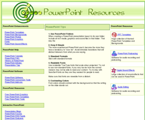 powerpoint-resources.com: PowerPoint Tips
Help with PowerPoint Presentations and resources to help PowerPoint users.