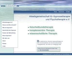 hypnose-koeln.info: Arbeitsgemeinschaft für Hypnosetherapie
Arbeitsgemeinschaft für Hypnosetherapie und Psychotherapie e. V.