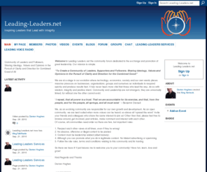 leading-leaders.net: Leading-Leaders.net - Inspiring Leaders that Lead with Integrity
Community of Leaders and Followers, Sharing Ideology, Values and Opinions in the Pursuit of Clarity and Direction for Combined Good of All